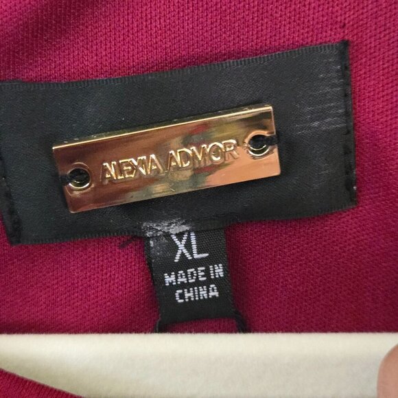 Alexia Admor NWT Nicolette Dress Midi Burgundy Size XL - Picture 8 of 9
